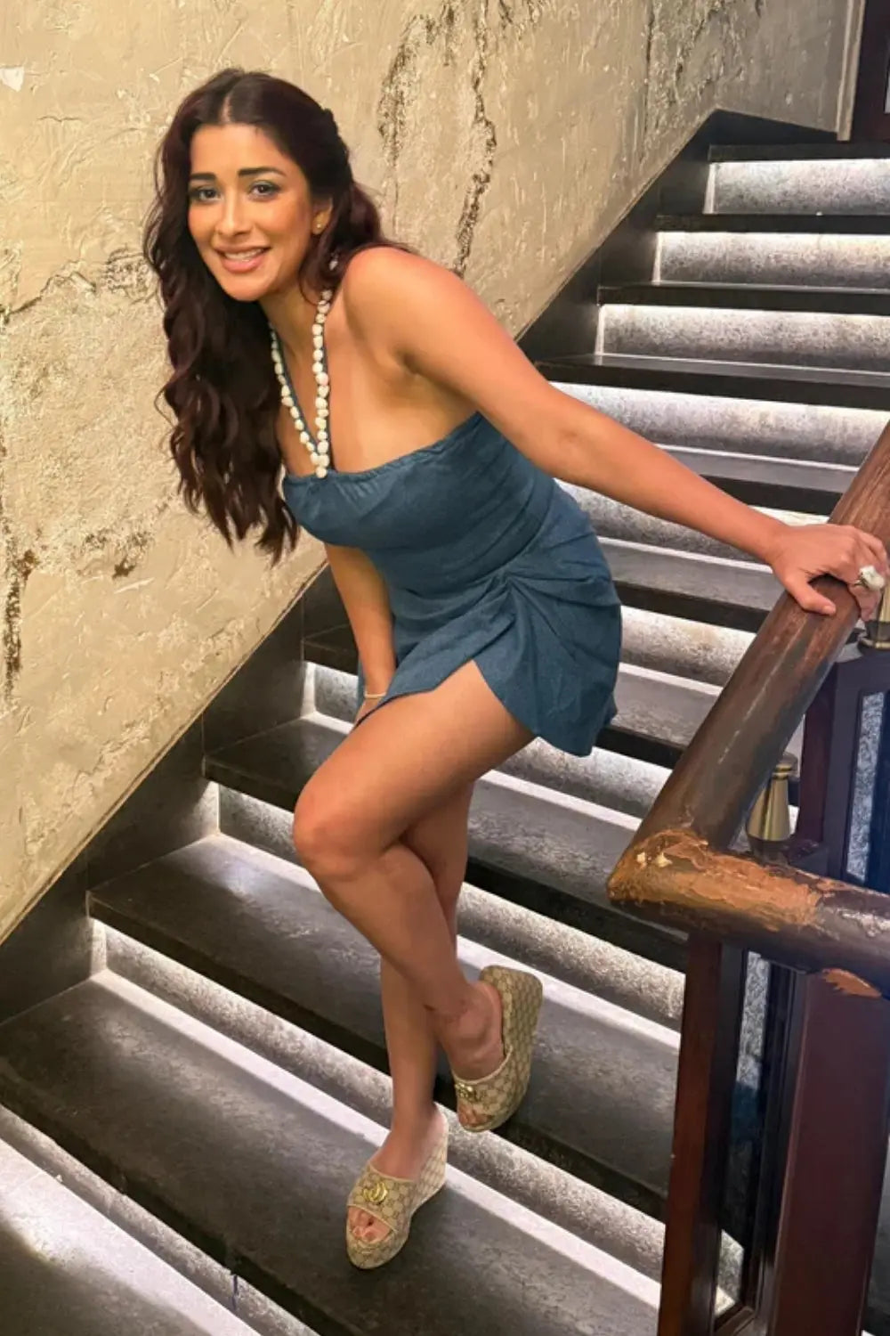 Nyra Banerjee In Our Raw Edge Dress Ivory Rose