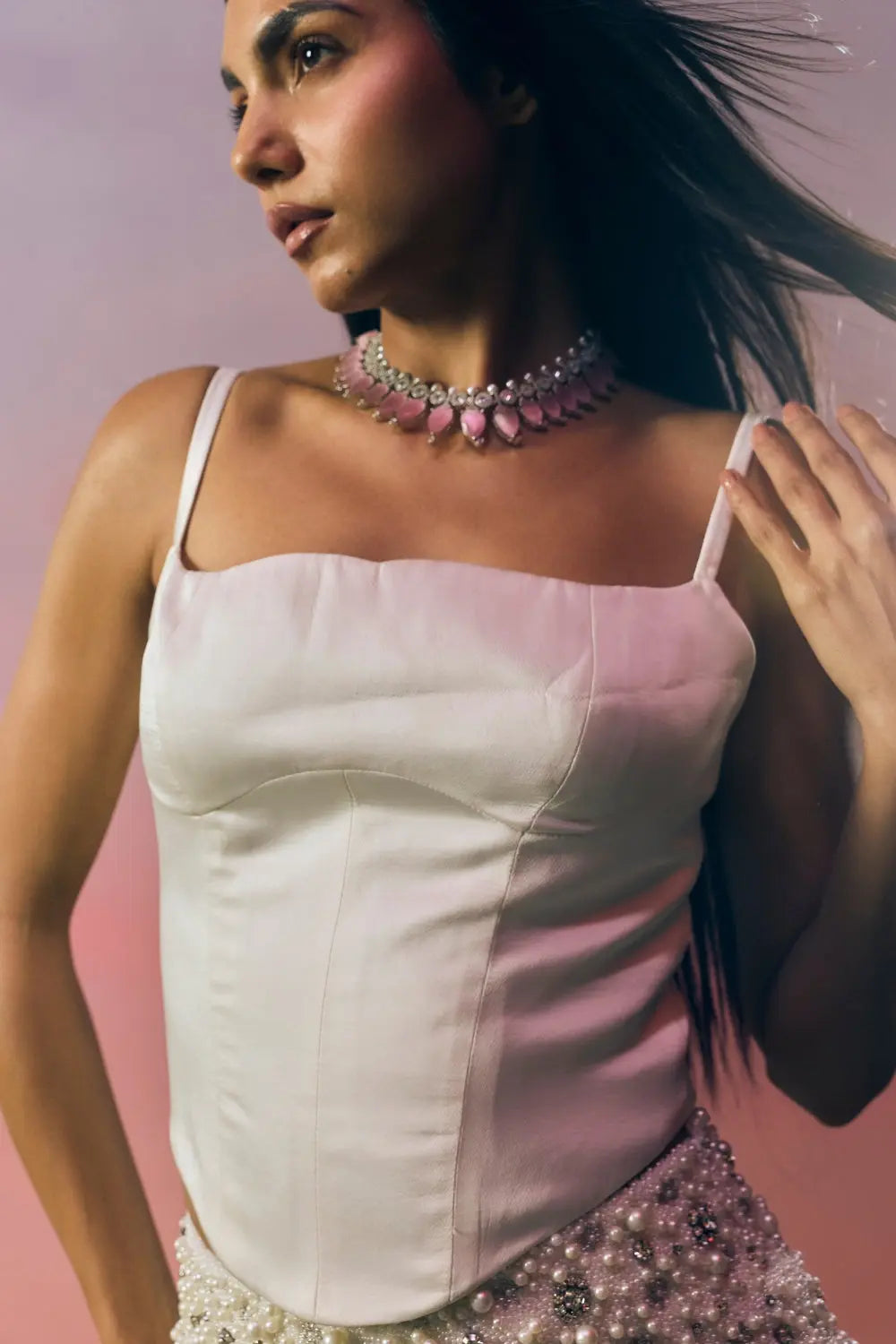The Afterglow Pearl Top Ivoryrose.in