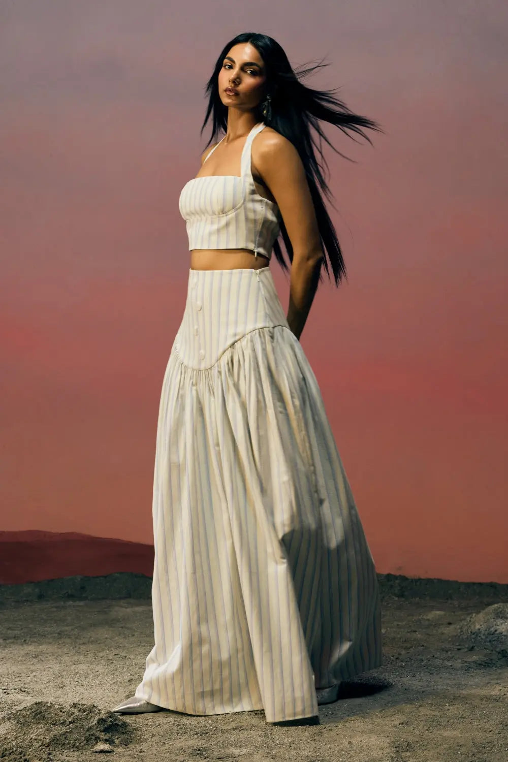 The Saltline Drift Skirt Ivoryrose.in
