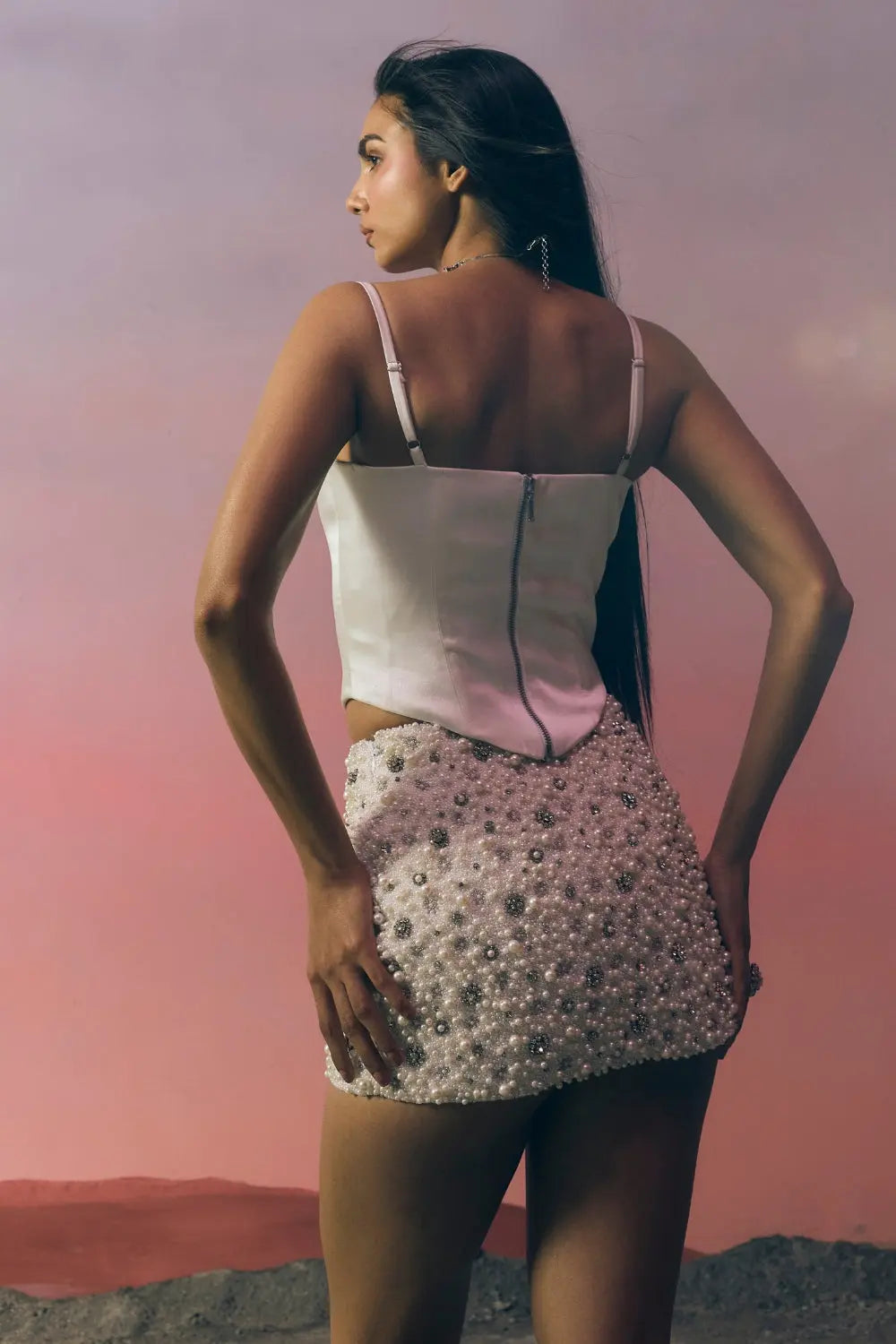 The Afterglow Pearl Top Ivoryrose.in