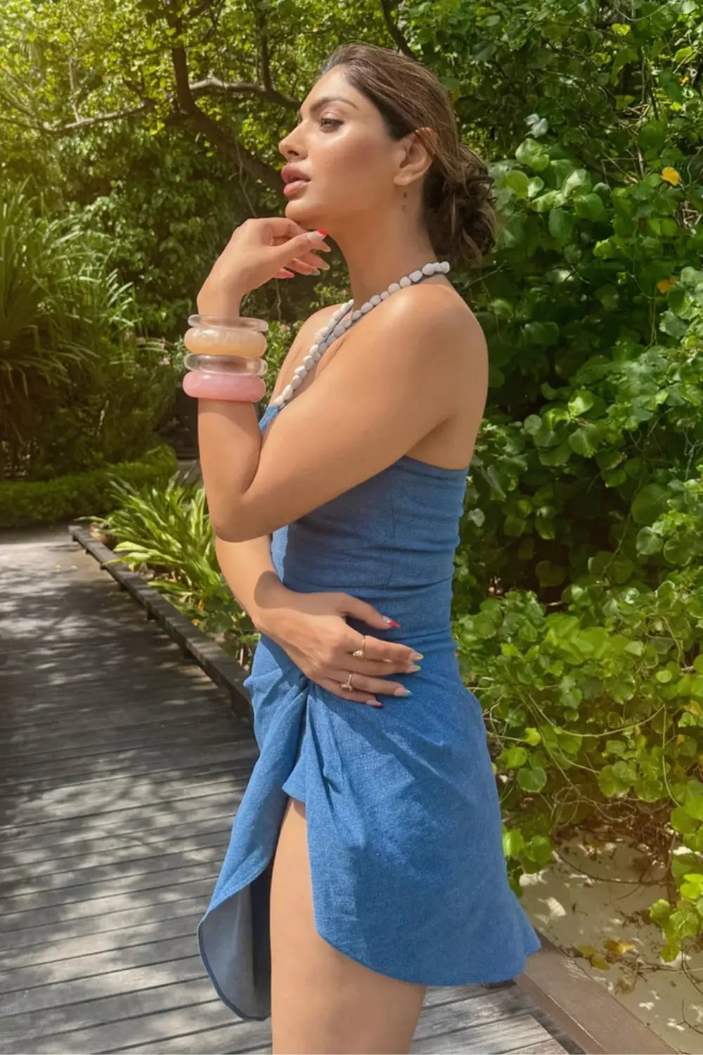 Akansha Puri In Our Raw Edge Dress Ivory Rose