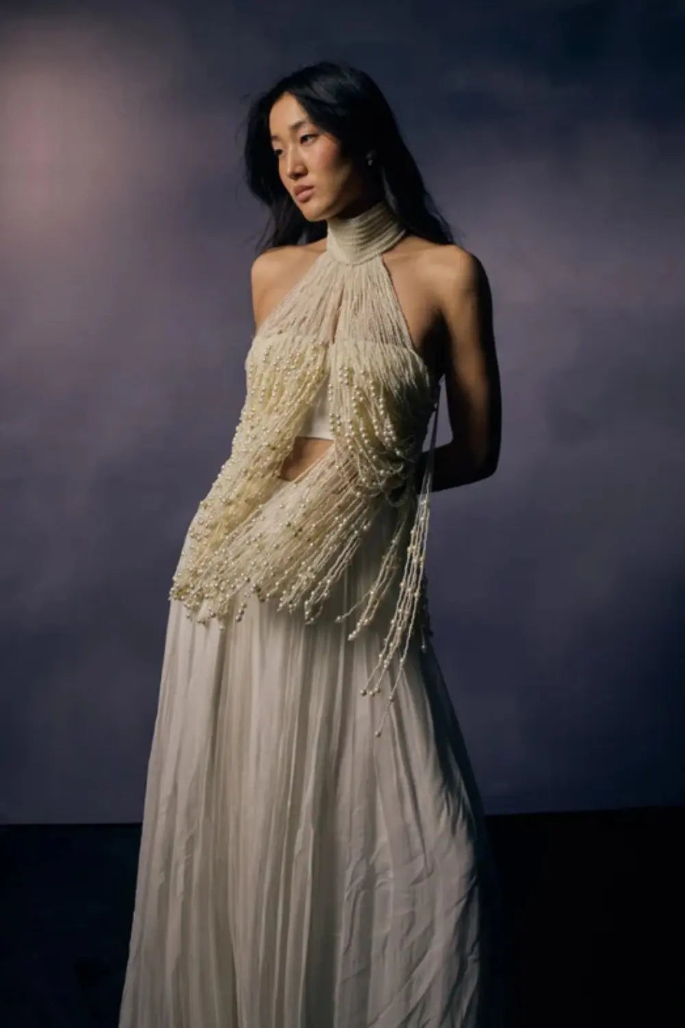 IVORY CASCADE SKIRT Ivory Rose