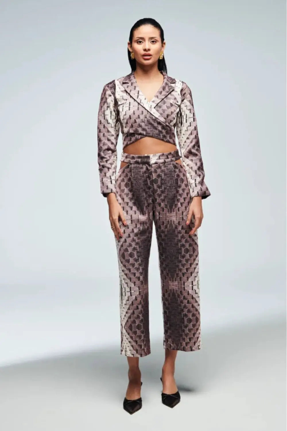 City Canvas Blazer & Pant Ivory Rose
