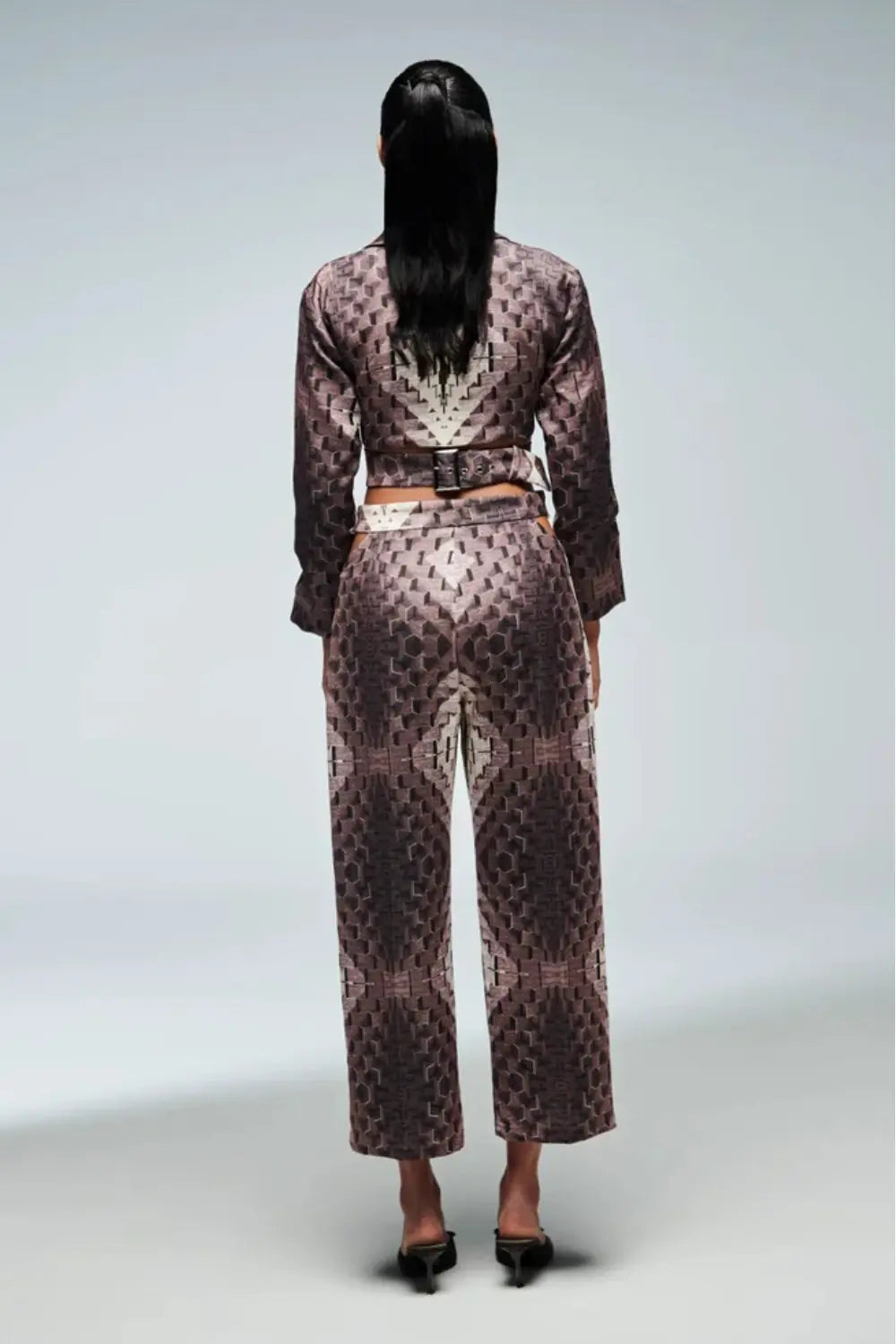 City Canvas Blazer & Pant Ivory Rose