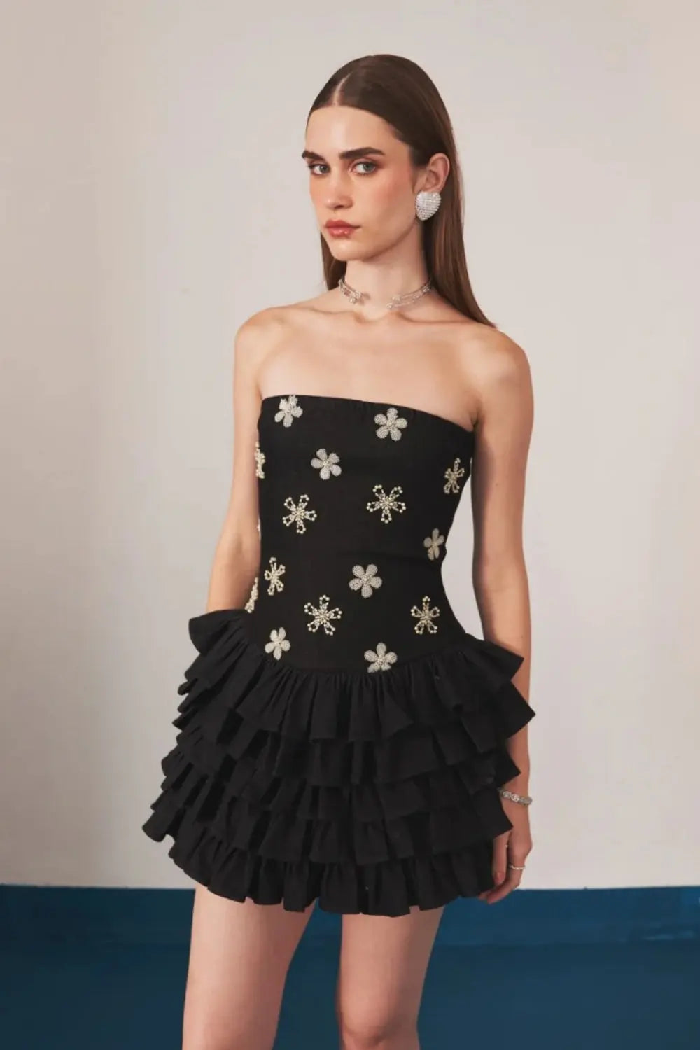 Midnight Blossom Ivory Rose