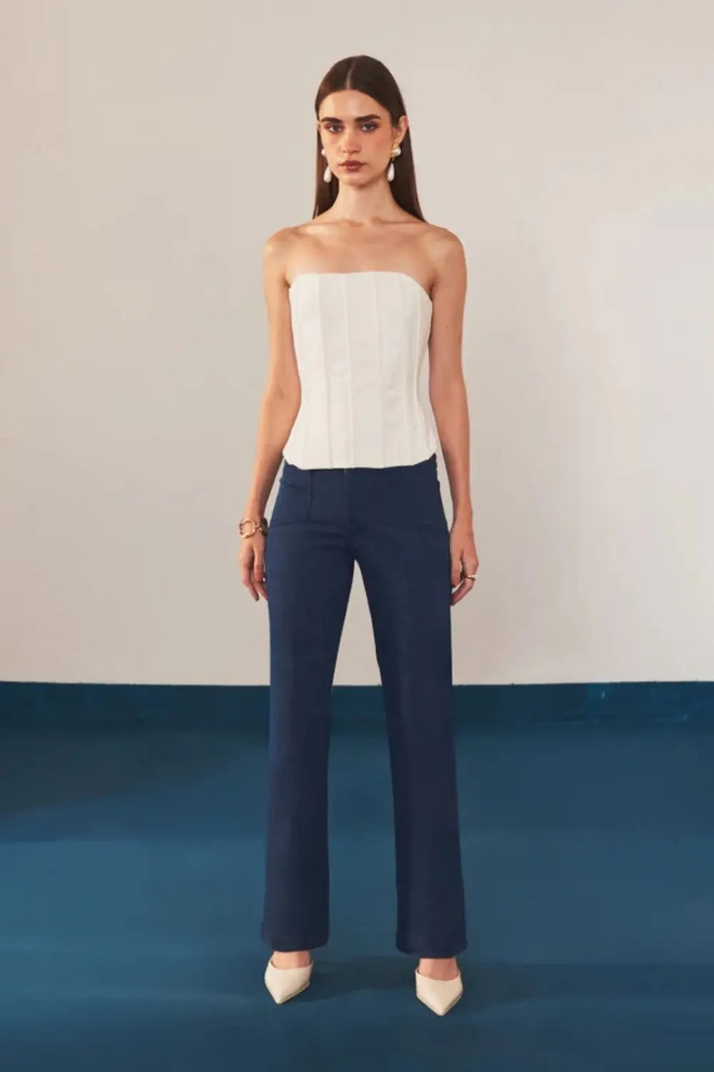 Downtown Indigo Ivory Rose