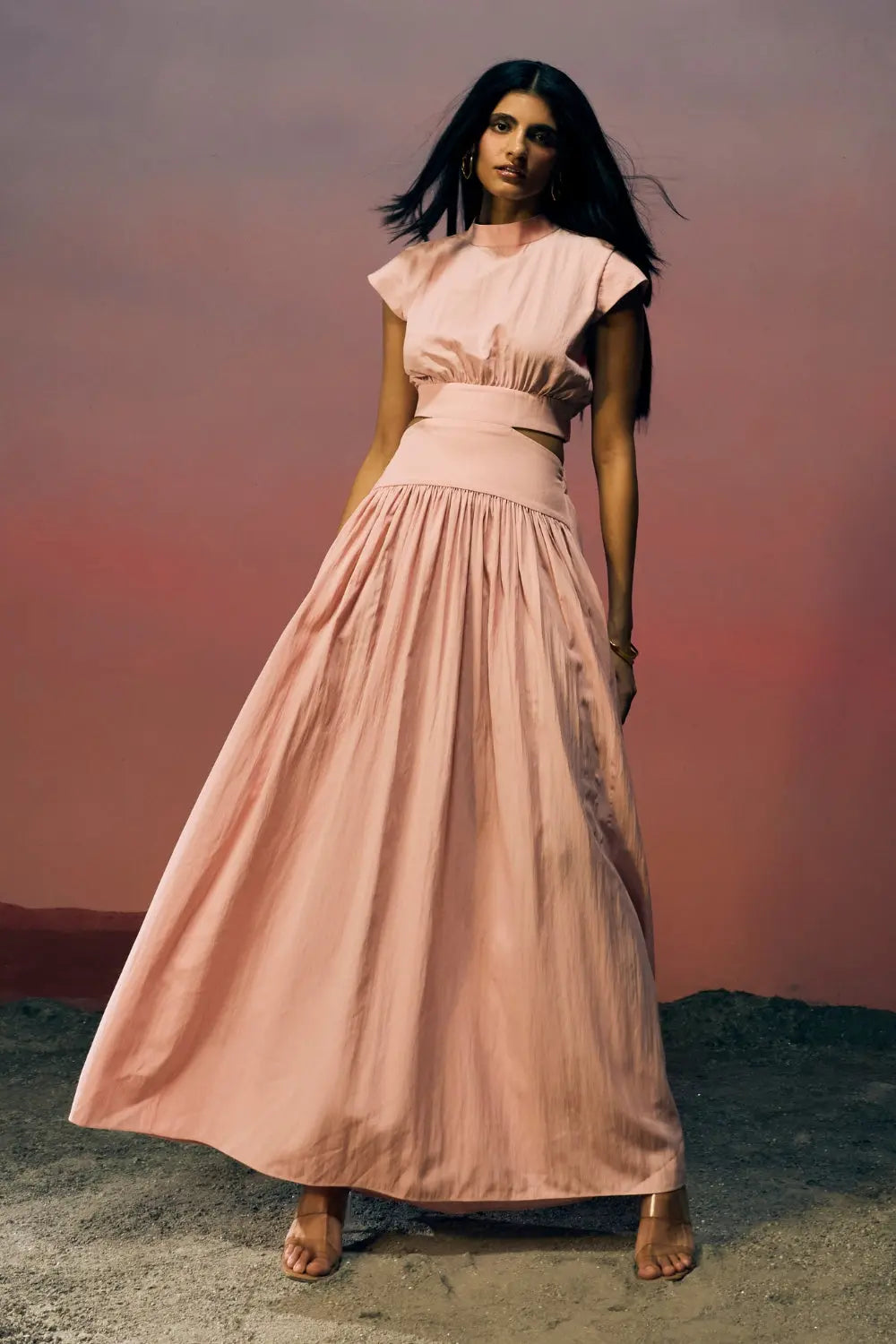 The Blush Meridian Dress Ivoryrose.in