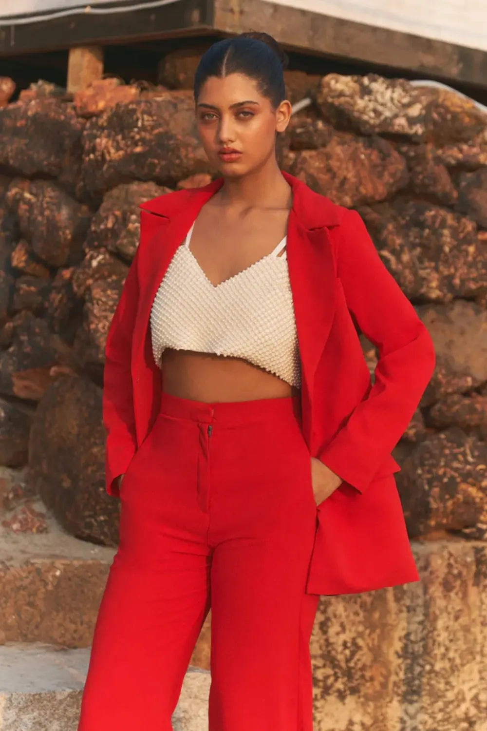 Rouge Blazer Ivory Rose
