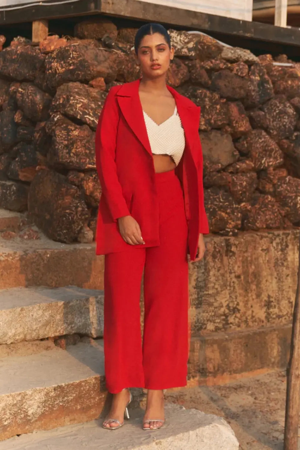 Rouge Blazer Ivory Rose