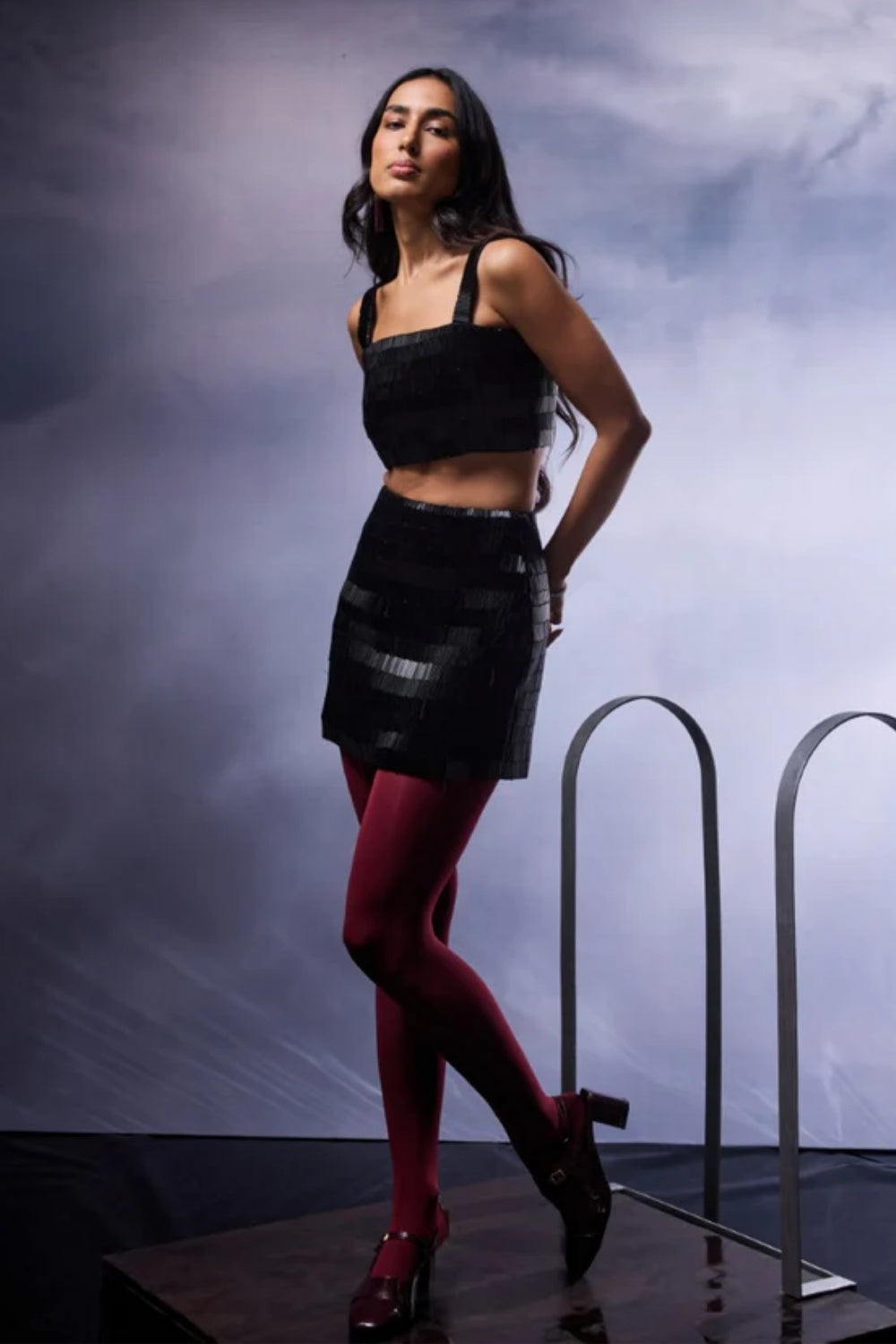 MIDNIGHT TEMPO Mini Skirt