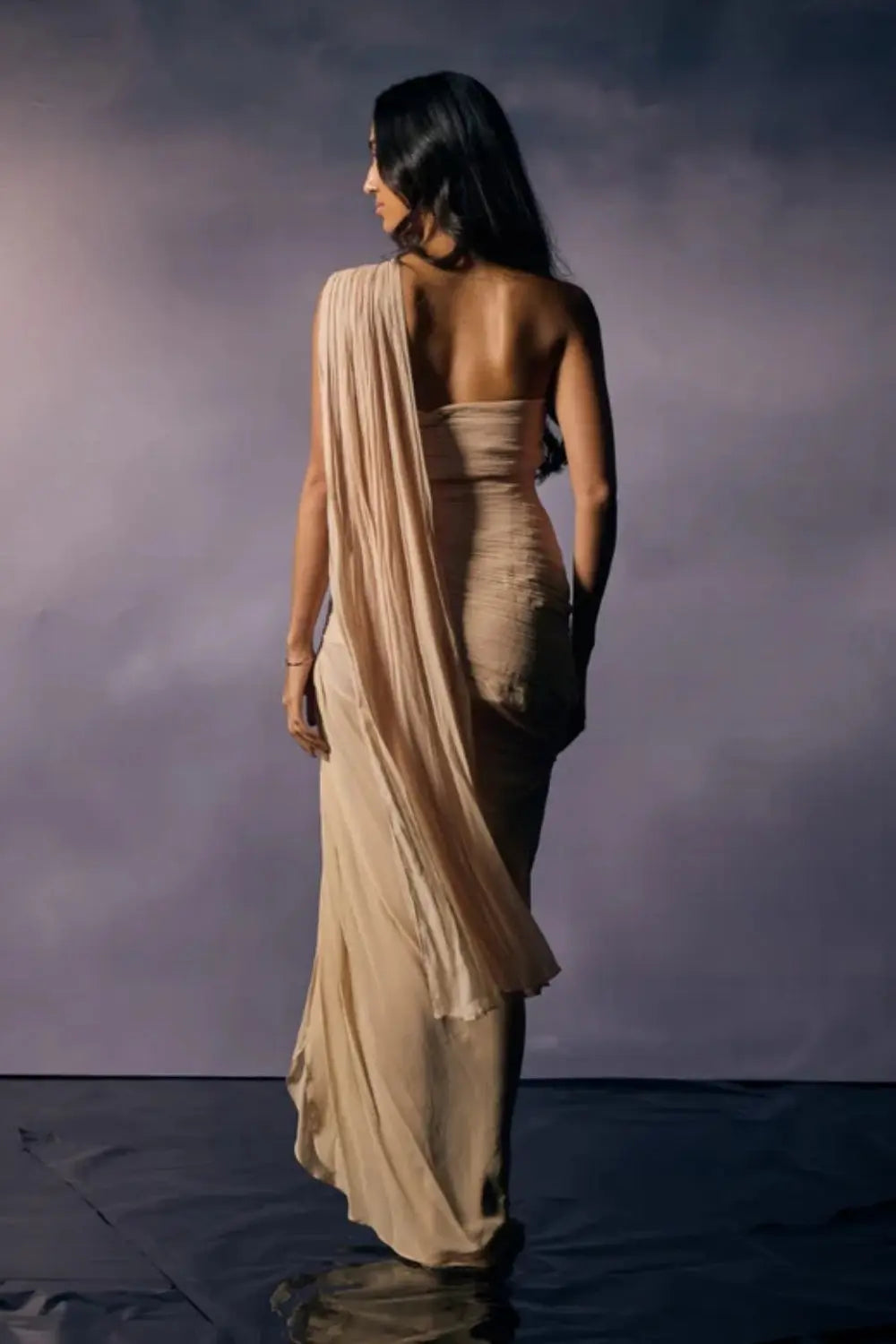 Eternal Drape Saree Ivory Rose