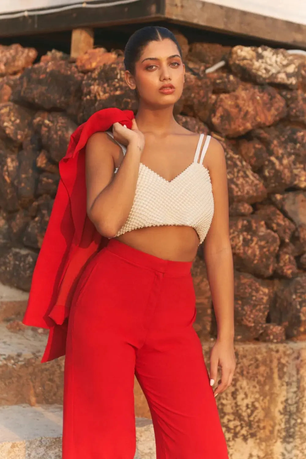 Rouge Blazer Ivory Rose