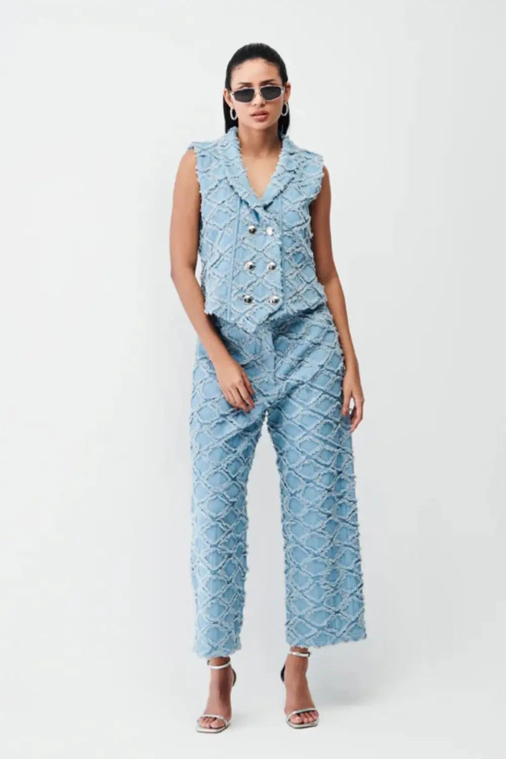 Isabella Denim Pant Ivory Rose