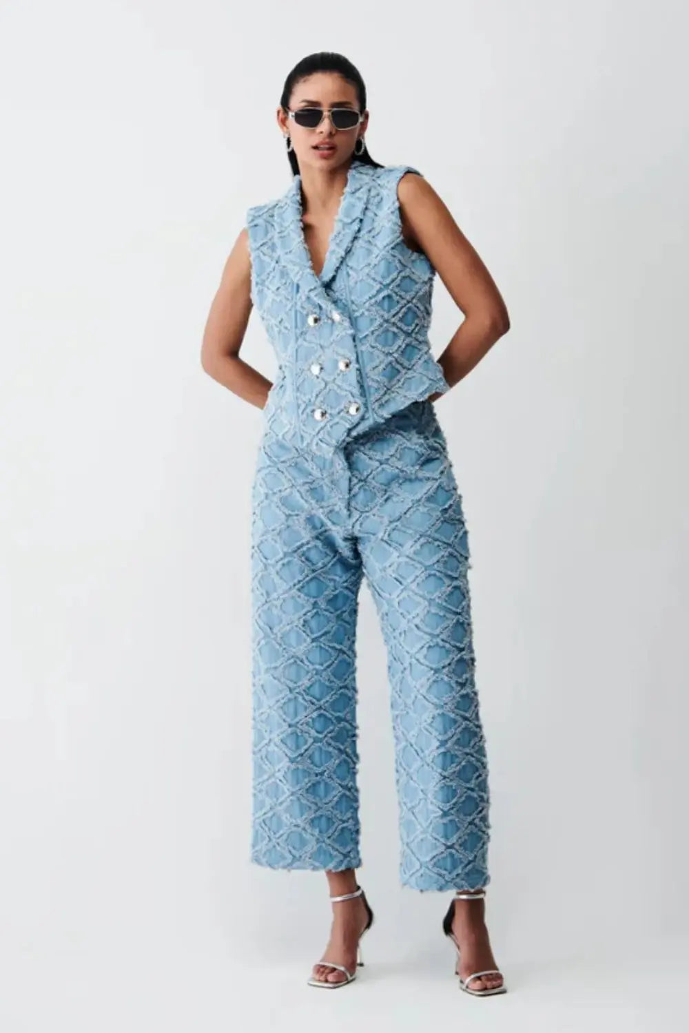 Isabella Denim Pant Ivory Rose
