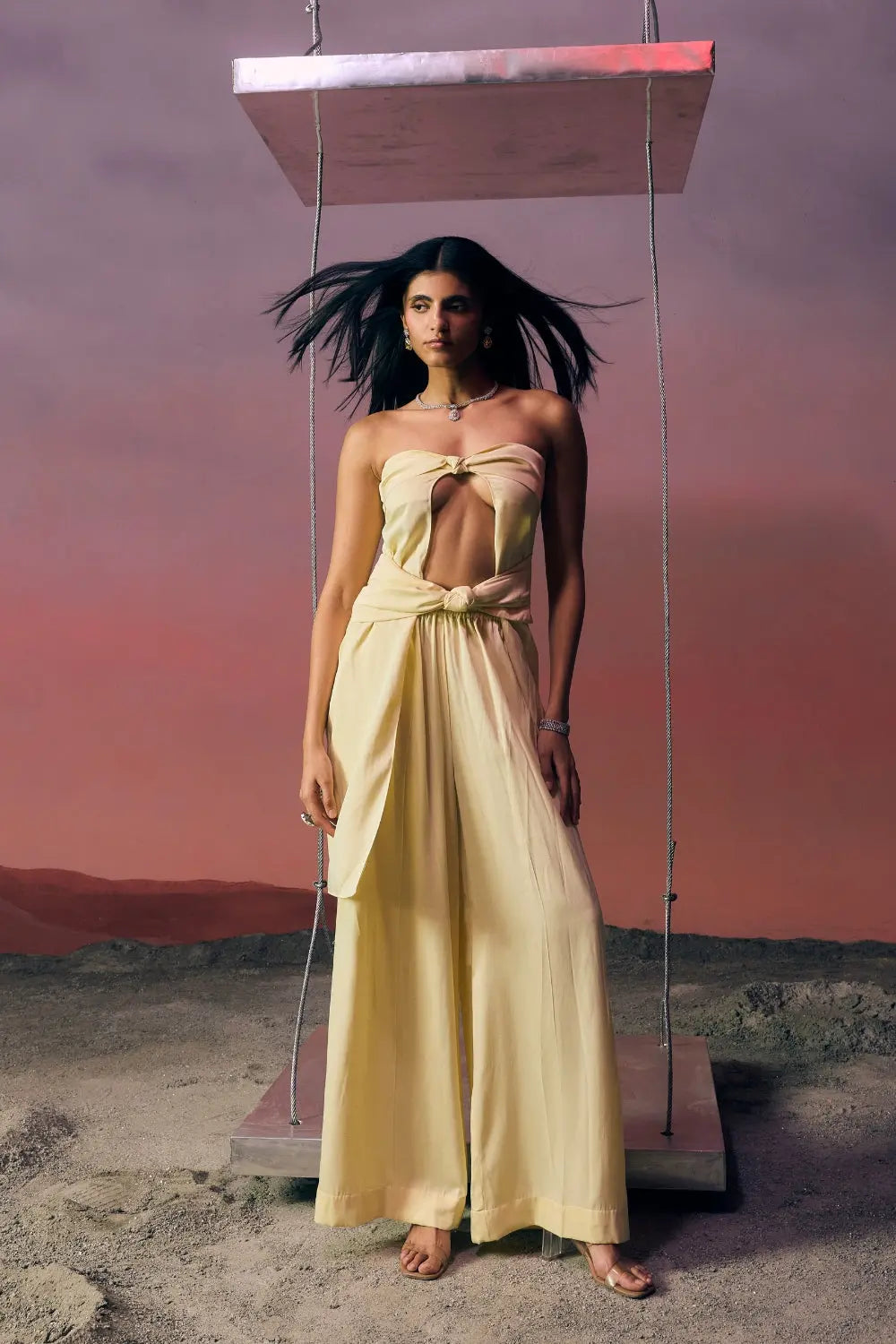 The Sunveil Knot Co-ord Ivoryrose.in