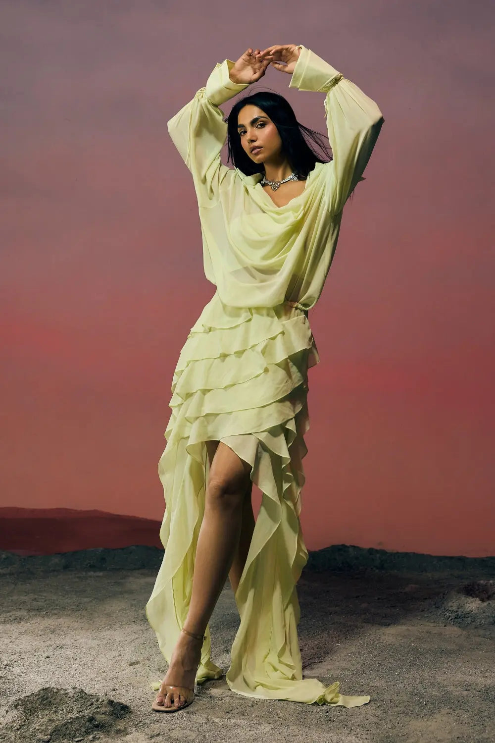 The Elara Dress Ivoryrose.in
