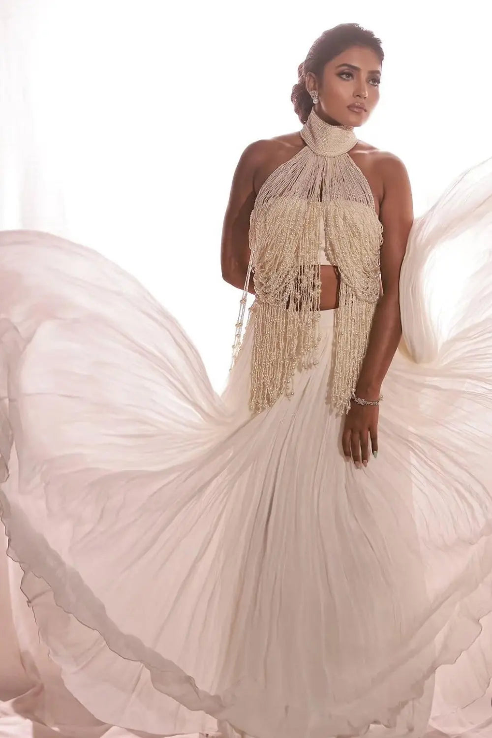 Tanya Mishra In Our Pearl Cascade Set Ivory Rose