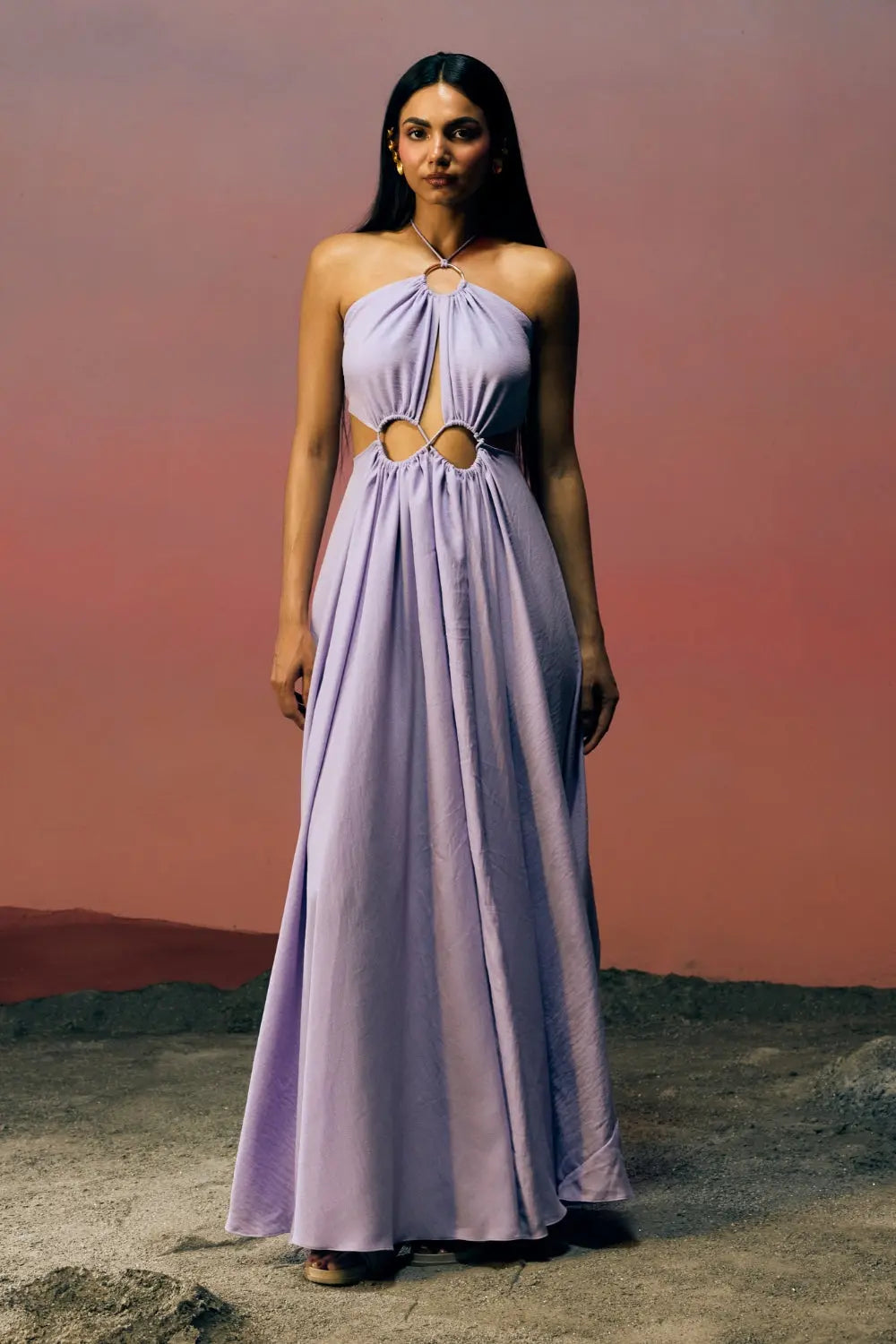 The Riviera Halo Dress Ivoryrose.in