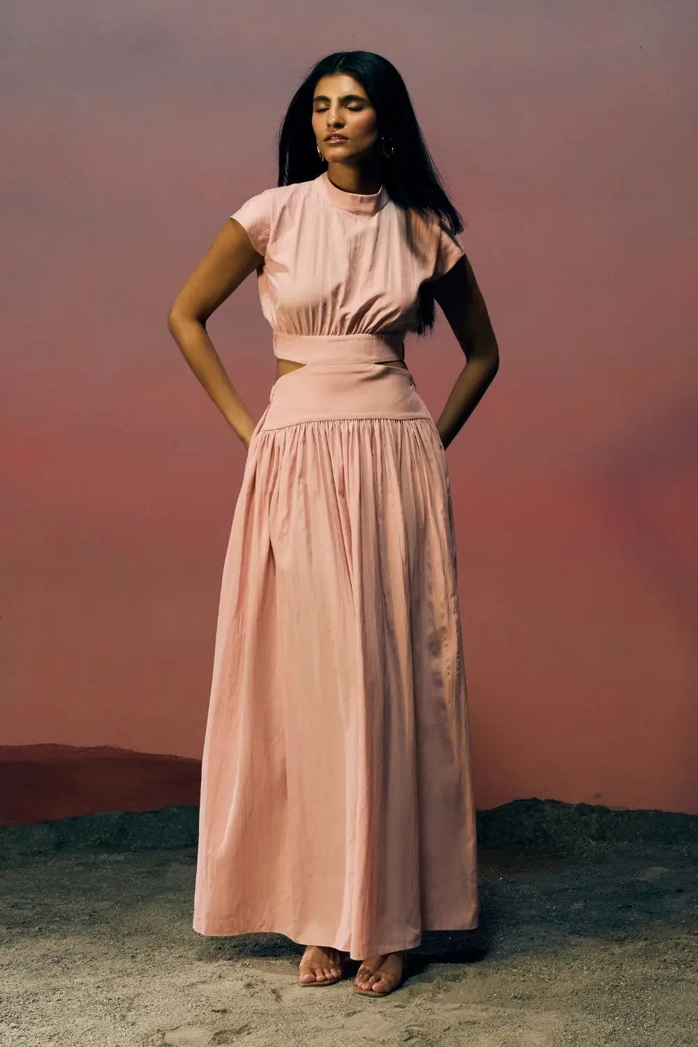 The Blush Meridian Dress Ivoryrose.in