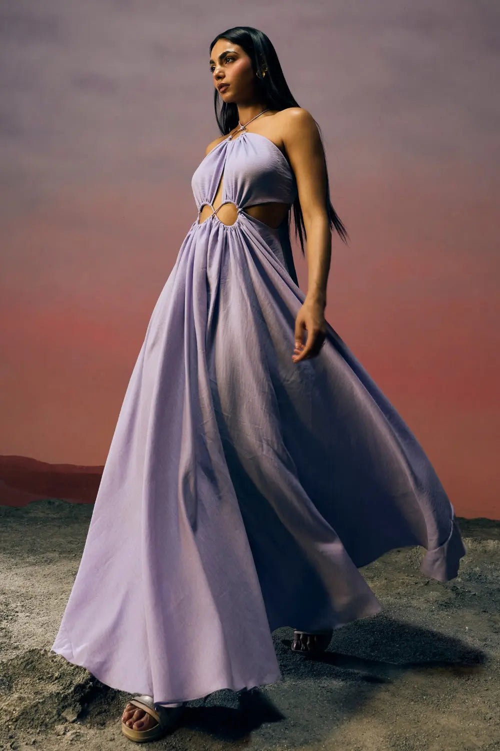 The Riviera Halo Dress Ivoryrose.in