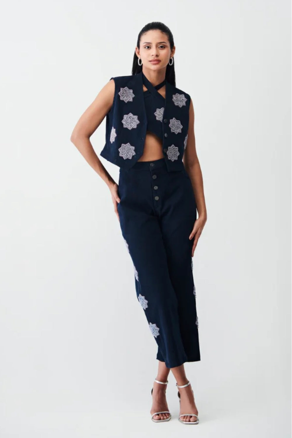 Sparkling Sunset Dark Denim Waist Coat