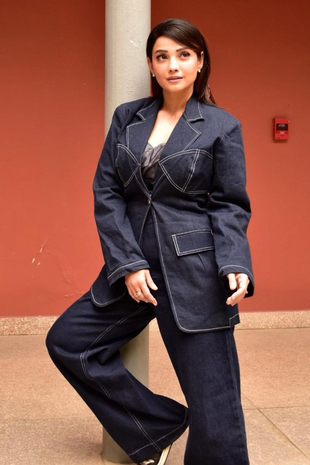 Adaa Khann In Our Obsidian Line Denim Set