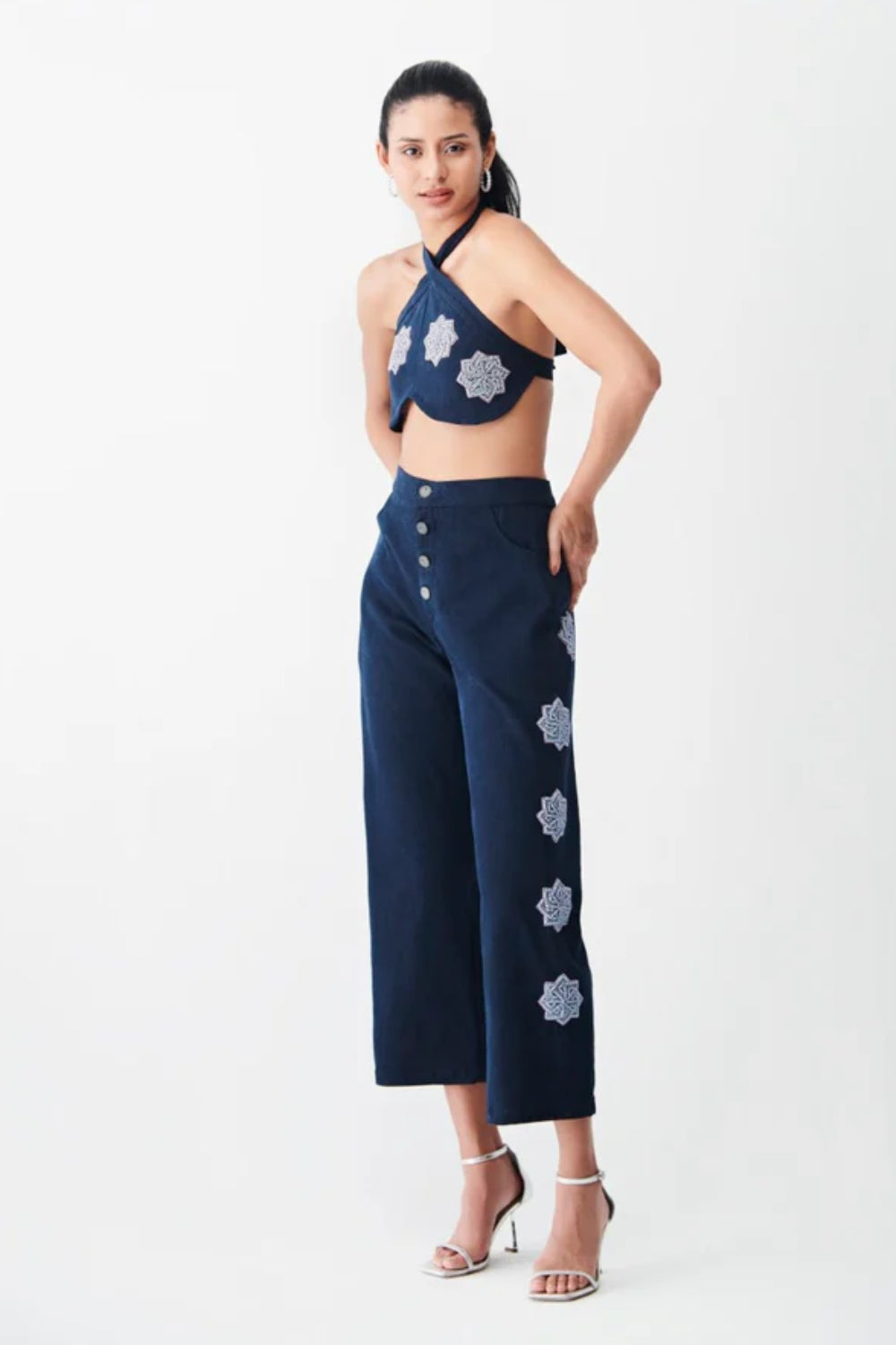 Sparkling Sunset Dark Denim Waist Coat