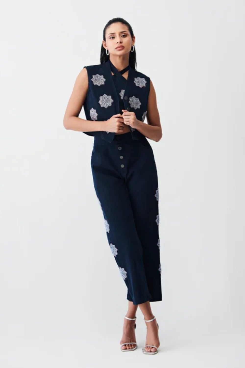 Sparkling Sunset Dark Denim Waist Coat