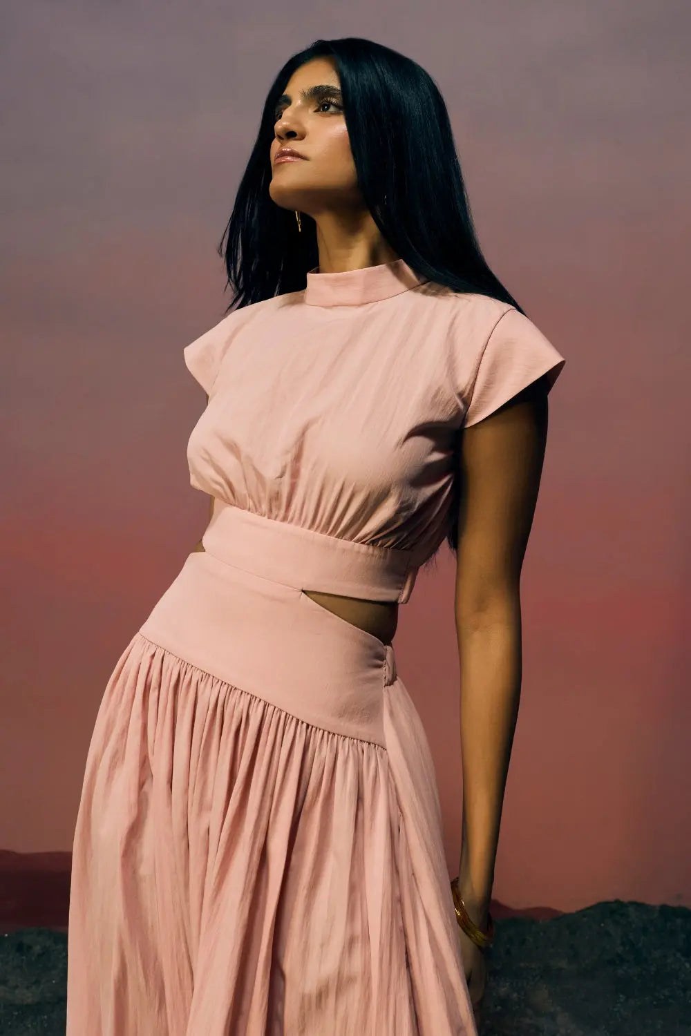 The Blush Meridian Dress Ivoryrose.in