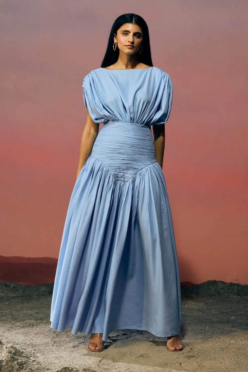 The Cerulean Drift Dress Ivoryrose.in