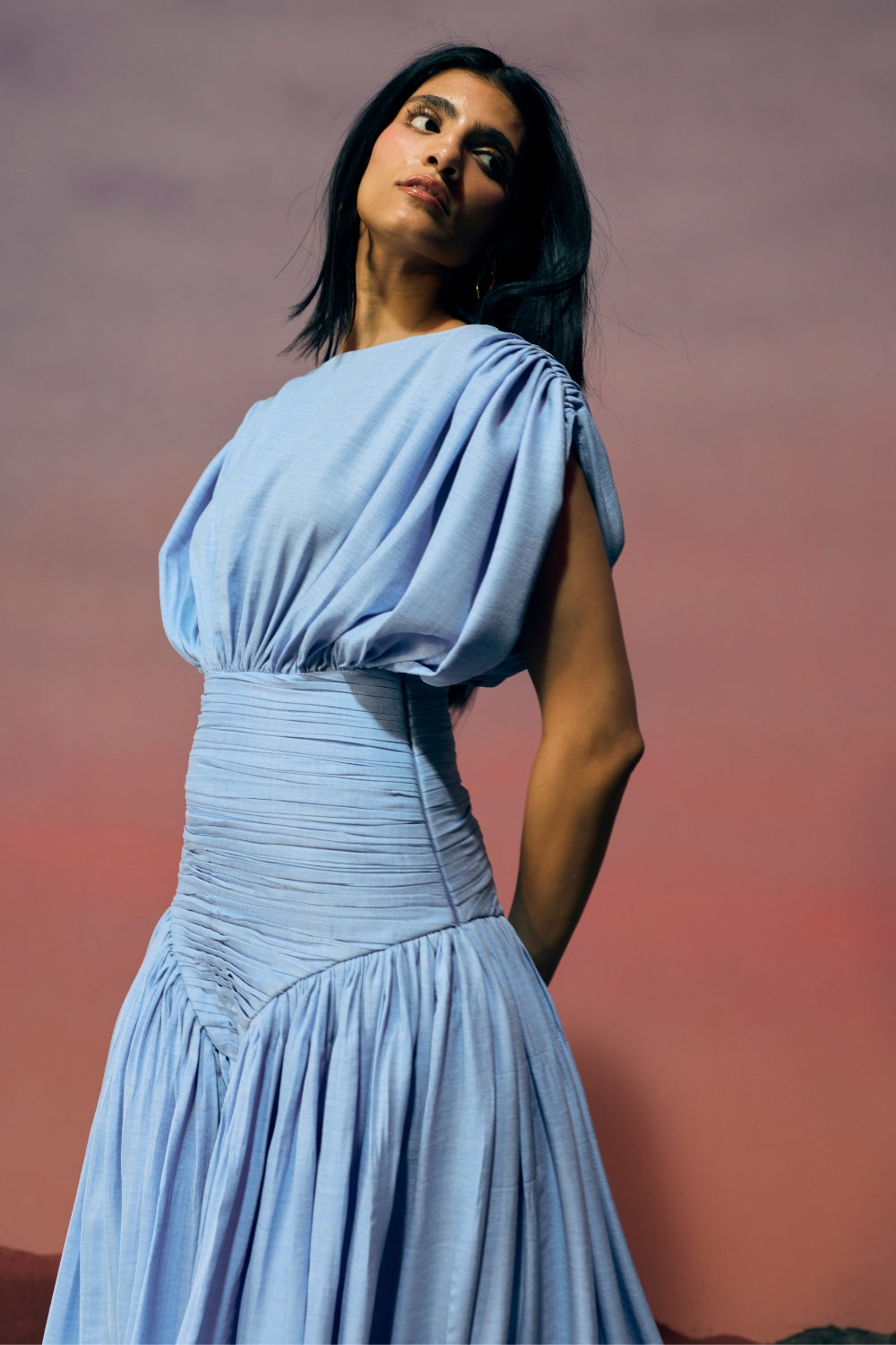 The Cerulean Drift Dress