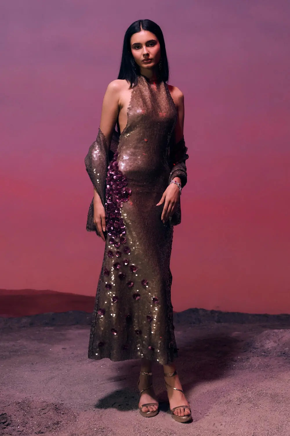 The Sienna Bloom Dress Ivoryrose.in