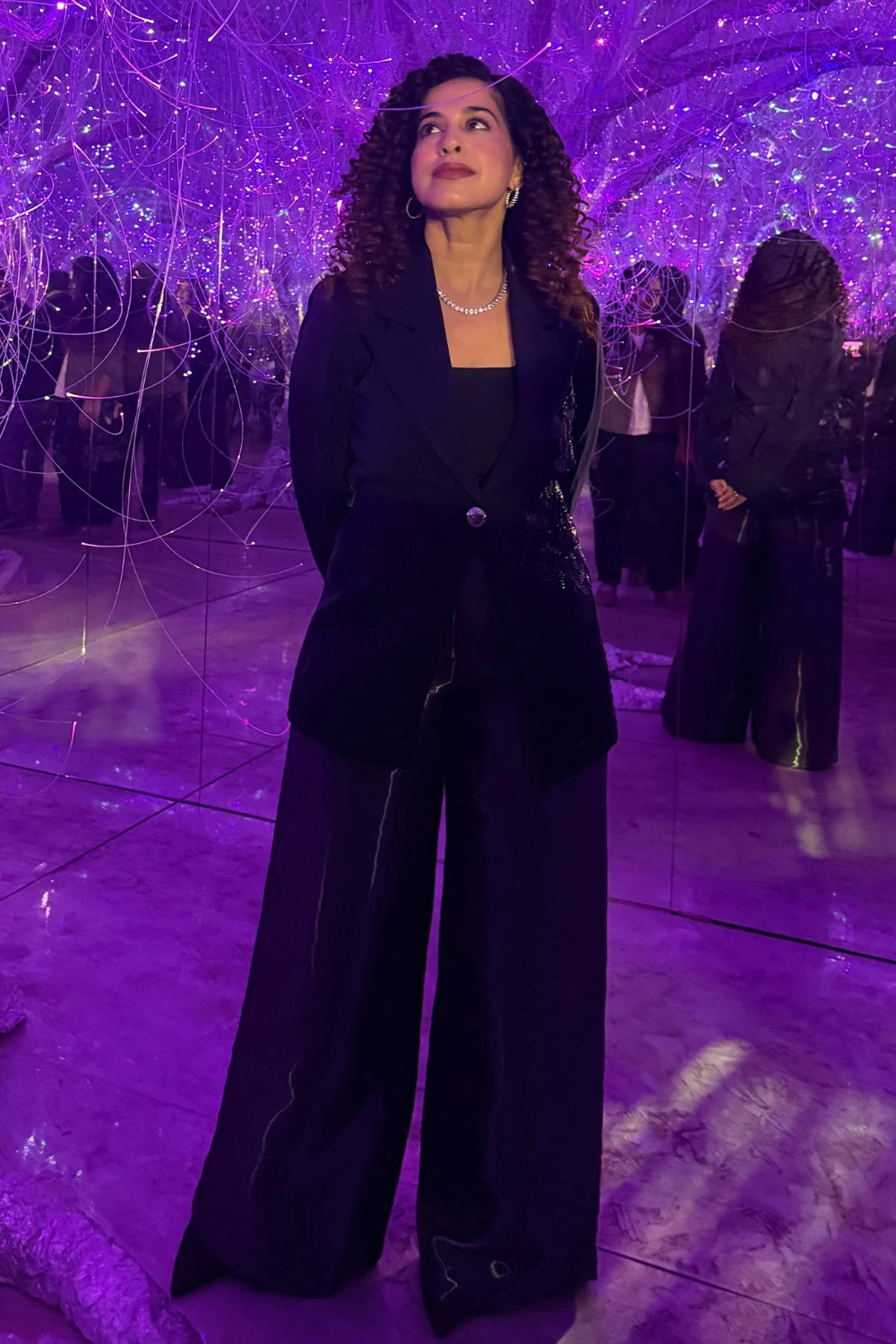 Midnight Lotus Blazer & Midnight Veil Pant As Seen On Kamiya Jani Ivory Rose