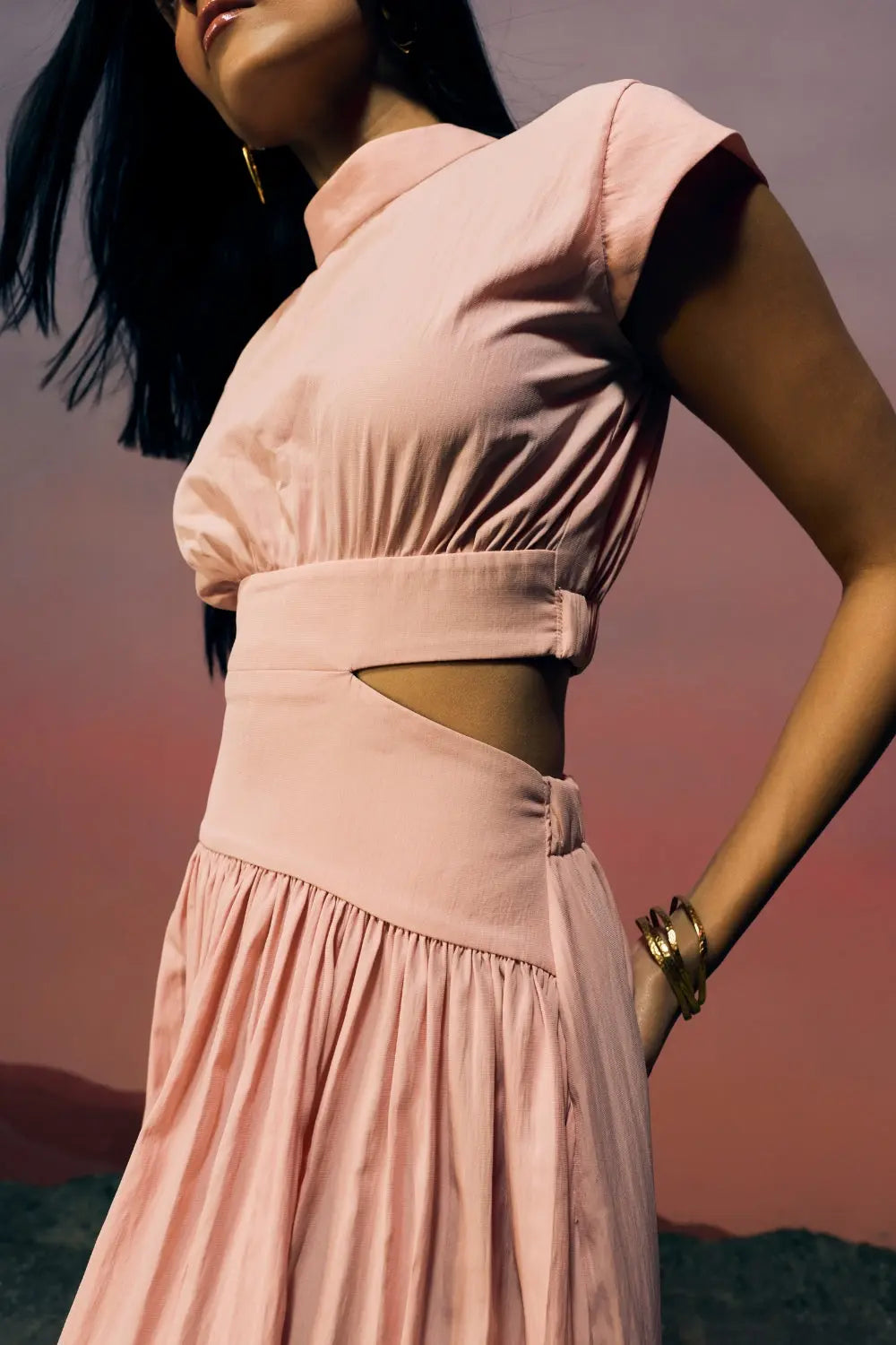 The Blush Meridian Dress Ivoryrose.in