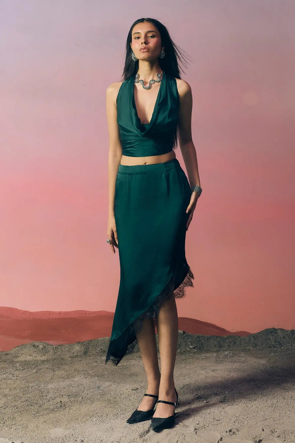 The Verdanza Skirt Ivoryrose.in