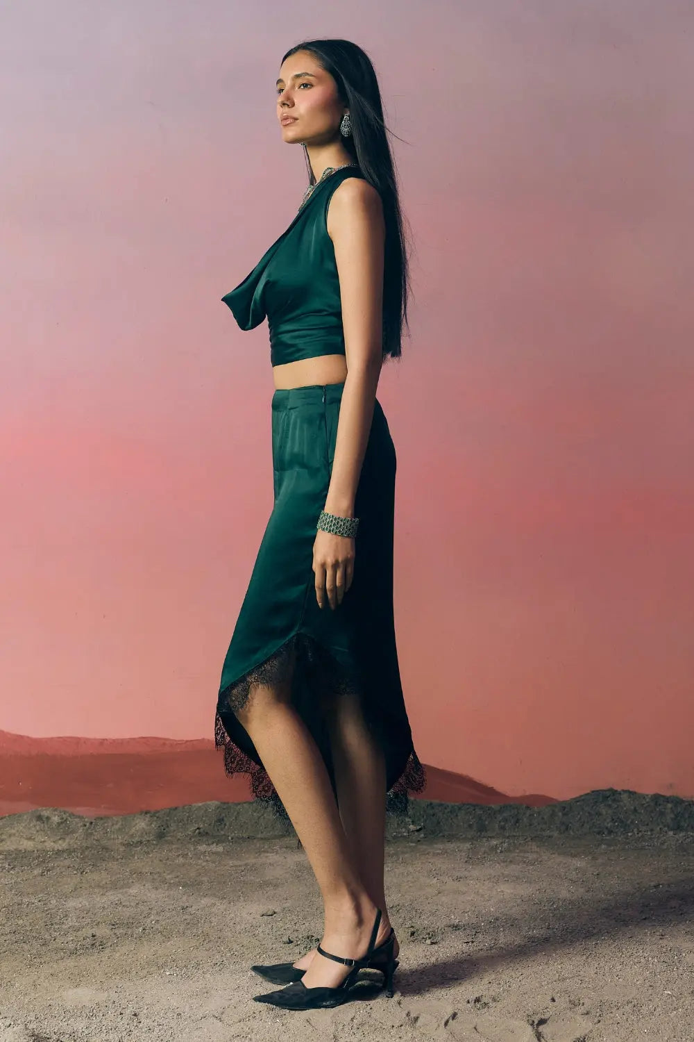 The Verdanza Skirt Ivoryrose.in
