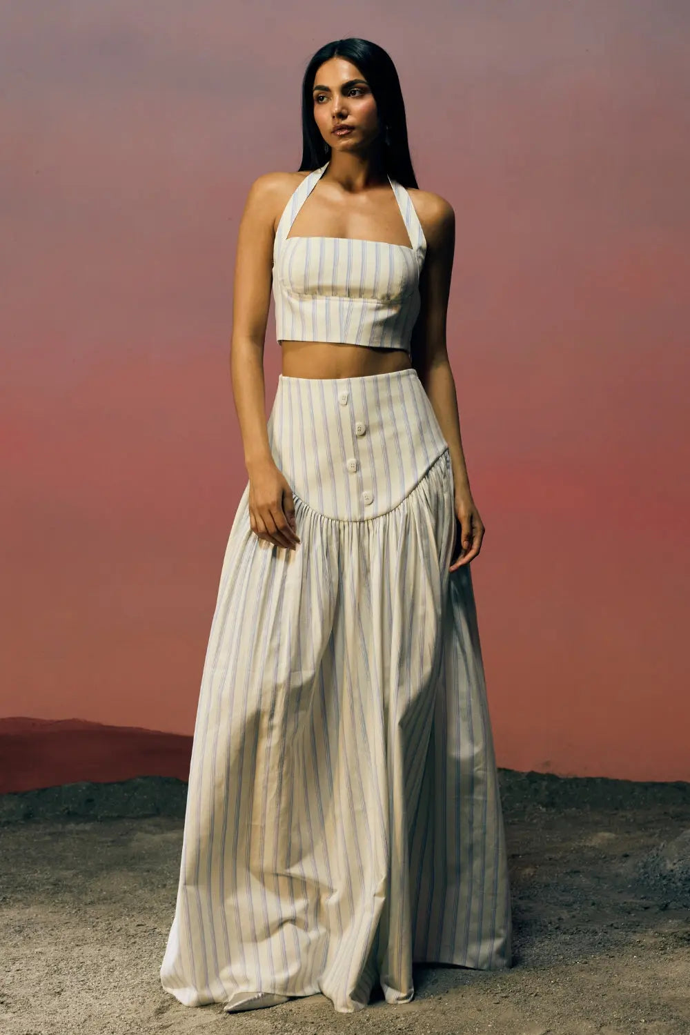 The Saltline Drift Skirt Ivoryrose.in