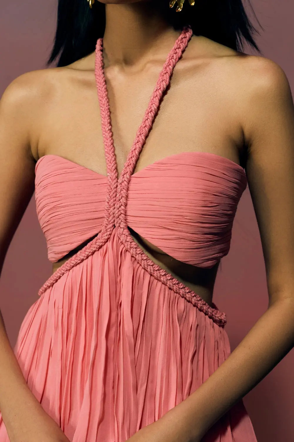 The Rosette Fringe Gown Ivoryrose.in