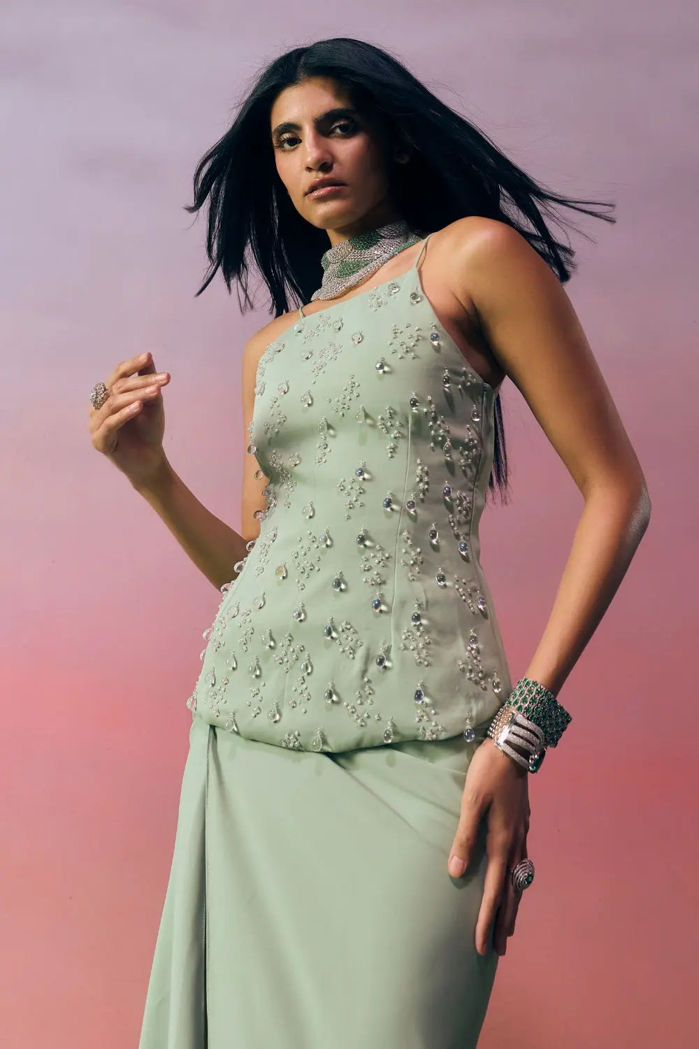 The Celestial Trace Top Ivoryrose.in