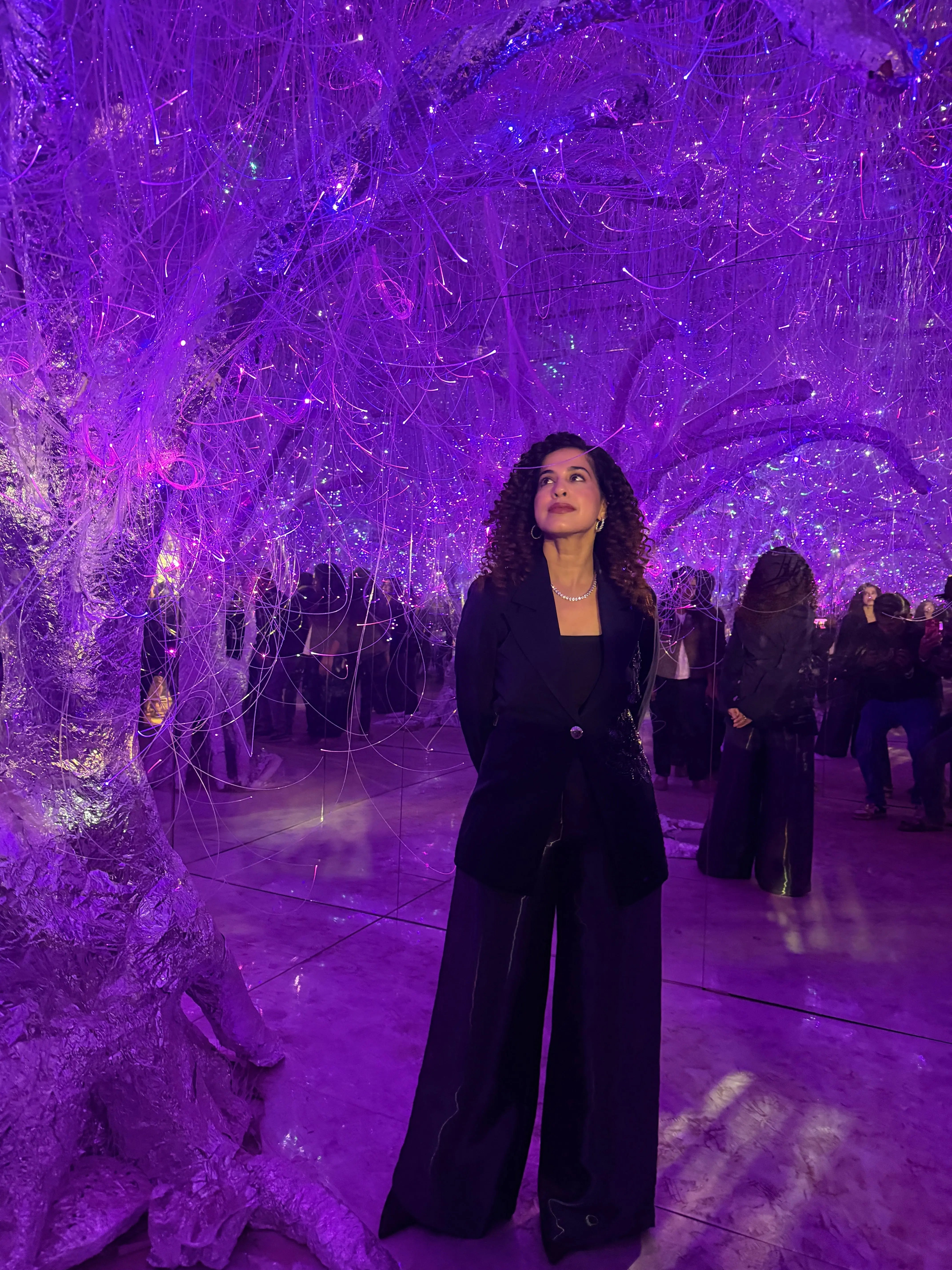 Kamiya Jani In Our Midnight Lotus Blazer & Midnight Veil Pant Ivory Rose