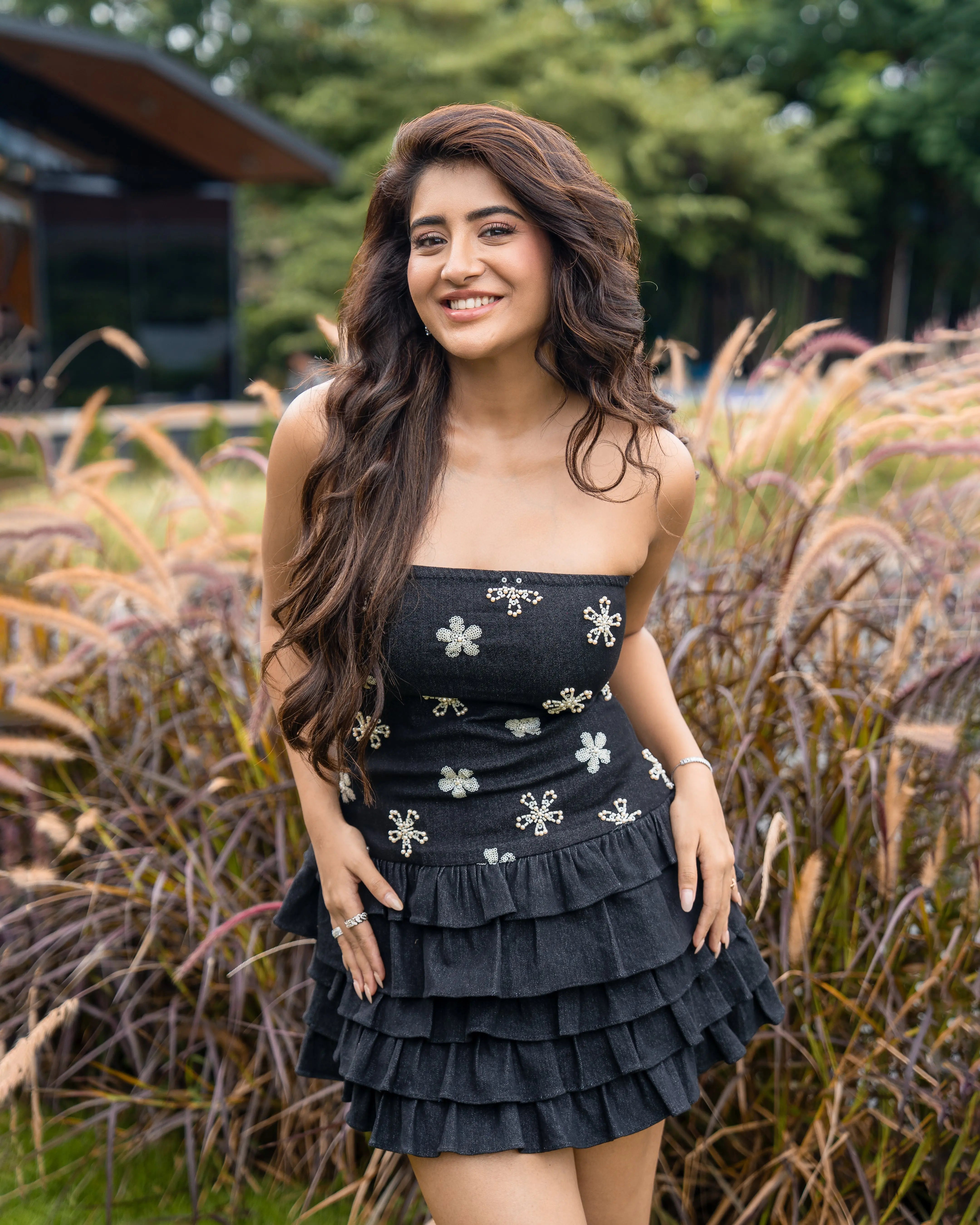 Rashi Singh In Our Midnight Blossom Ivory Rose