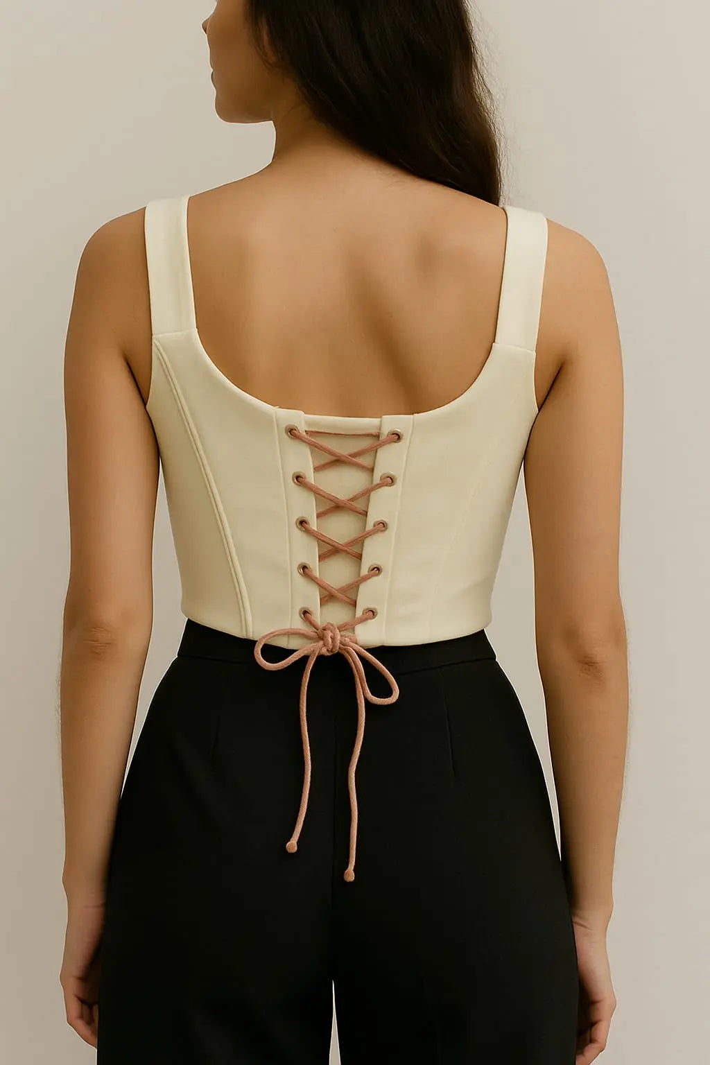 Ivory Rose Ribbon Corset Ivory Rose
