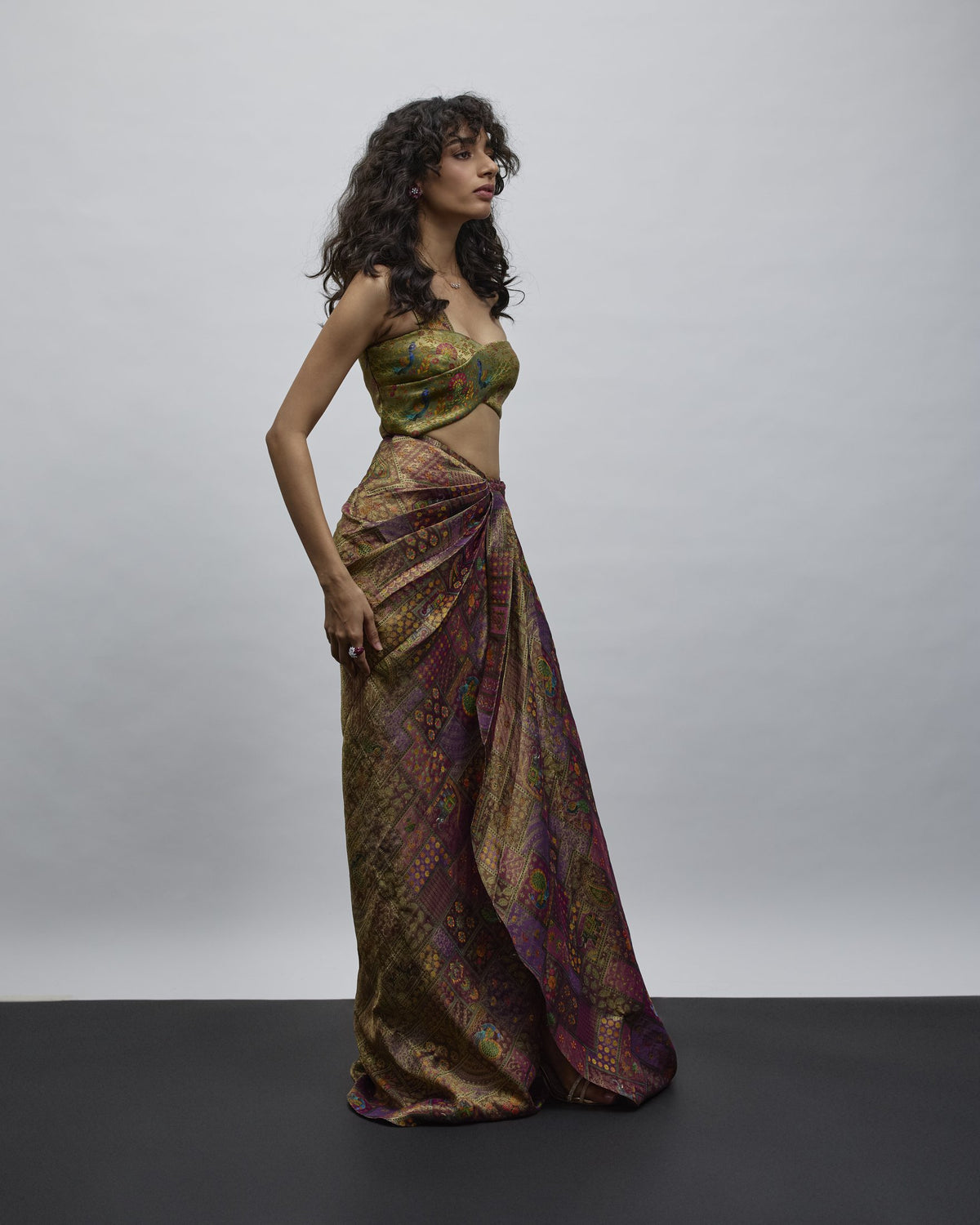 Kinari Silk Brocade Bralette & Sarong Dress — Material G(ir)l
