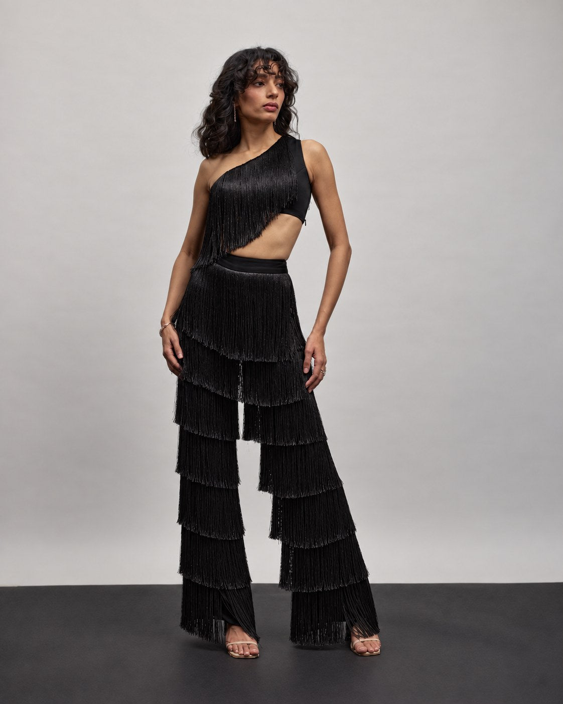 The Rio Fringe Pant Ivory Rose