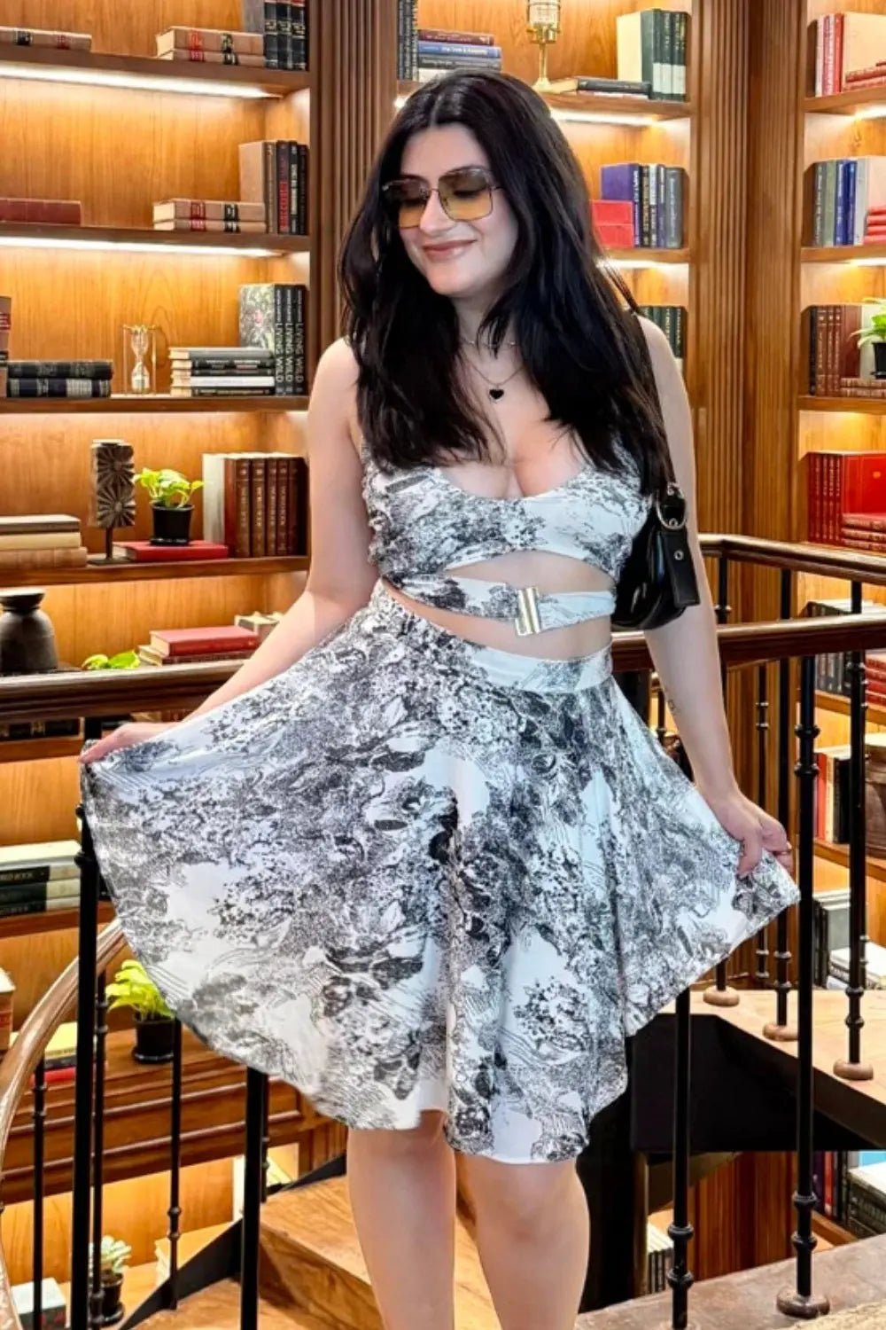 Trishala Sikka In Our Denver Dusk Criss Cross Top & Skirt Ivory Rose