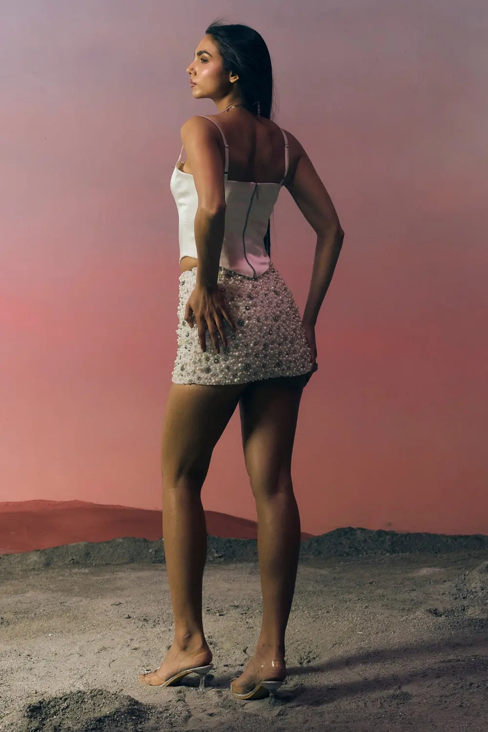 The Afterglow Pearl Top Ivoryrose.in