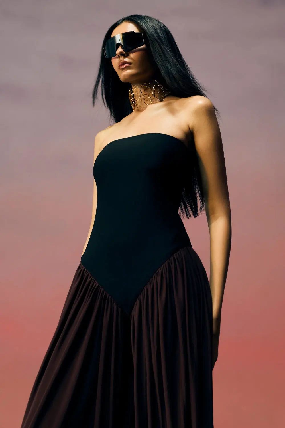 The Umber Horizon Jumpsuit Ivoryrose.in