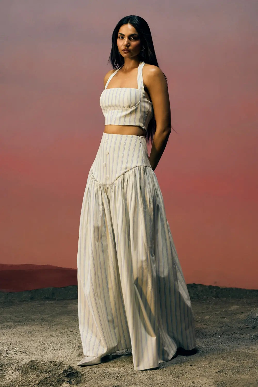 The Saltline Drift Skirt Ivoryrose.in