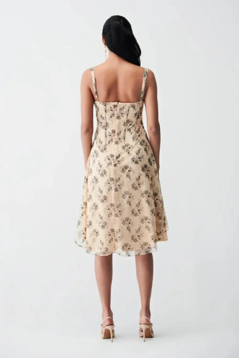 Lily Lace Long Dress Ivory Rose