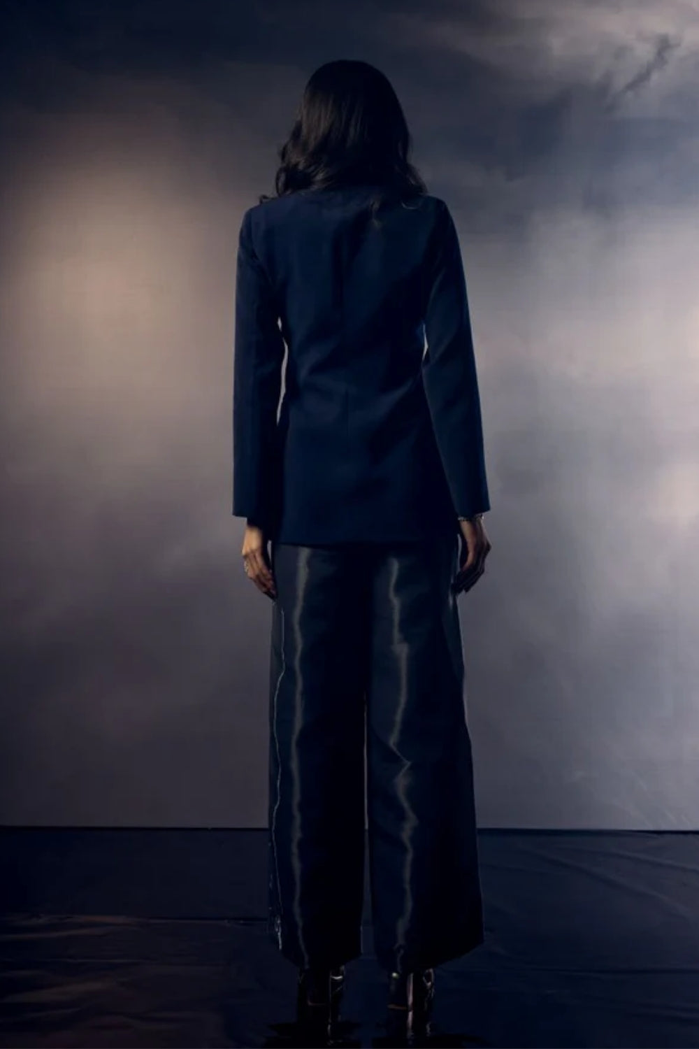 Midnight Veil Pant with Midnight Lotus Blazer